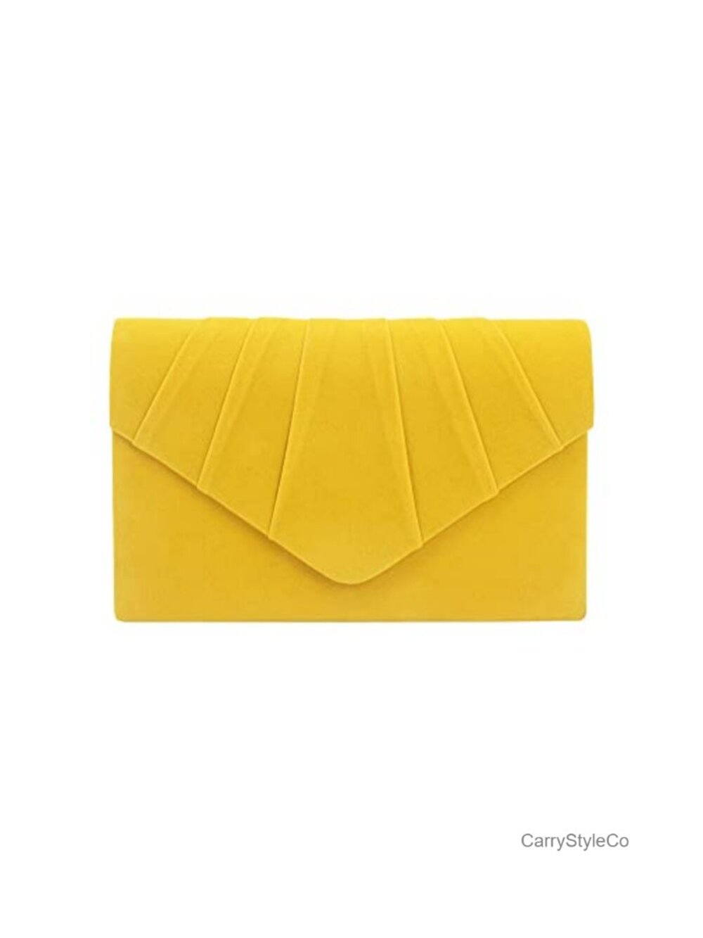Pleated Envelope Clutch Velvet Evening Bag PU Leather Handbag